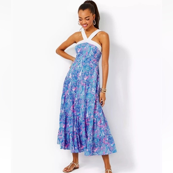 Lilly Pulitzer Dresses & Skirts - NWT Lilly Pulitzer Jenette halter maxi dress size 8